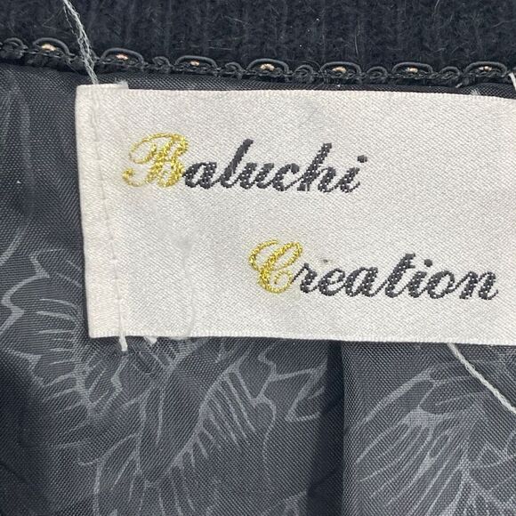 Baluchi Creations Charcoal Gray Angora Rabbit Hair Cardigan Sweater Size Small - Picture 4 of 9